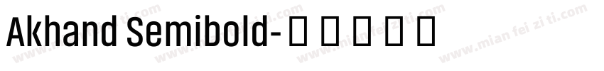 Akhand Semibold字体转换